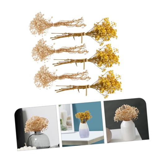 6 ramos de flores secas Babys Breath para decoración miniatura 6