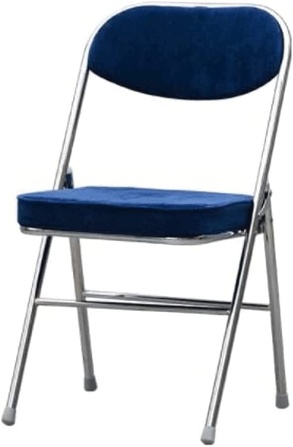 Sillas Silla Silla Plegable Silla de Escritorio Sillas de Comedor cómodas y Hermosas Silla con pies Antideslizantes (Color: Azul-Rosa) (Azul)