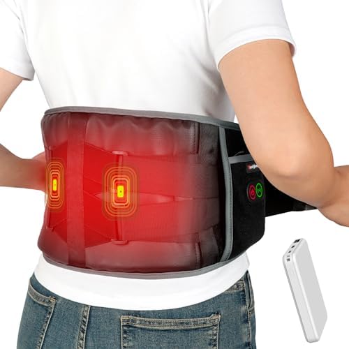 Comfytemp Cordless Heating Pad with Massager for Back Pain