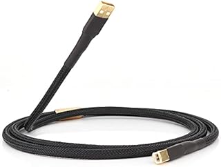 Monosaudio 4N 99.998% OFC Copper USB Cable,1.6ft Type A Male to Type B Male HiFi Data Transfer Cable,USB 2.0 Cables with Gold-Plated connectors for DAC USB Cable (0.5M)