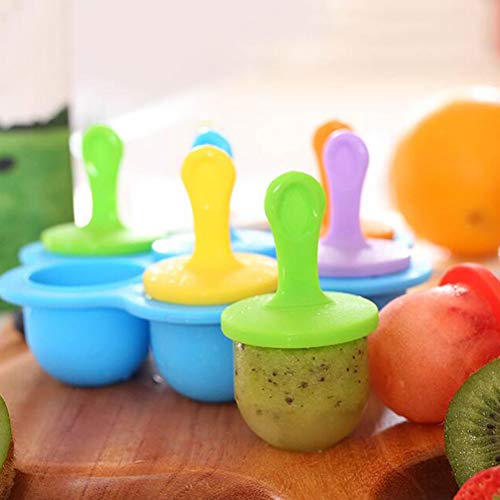 Molde Da Bandeja De Gelo Para Sorvete De Silicone Infantil Com 7 Furos Para Caixa De Suplemento Alim
