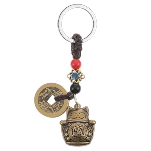 Imagen de YUVKIN 1 pieza Llavero con gato de la suerte