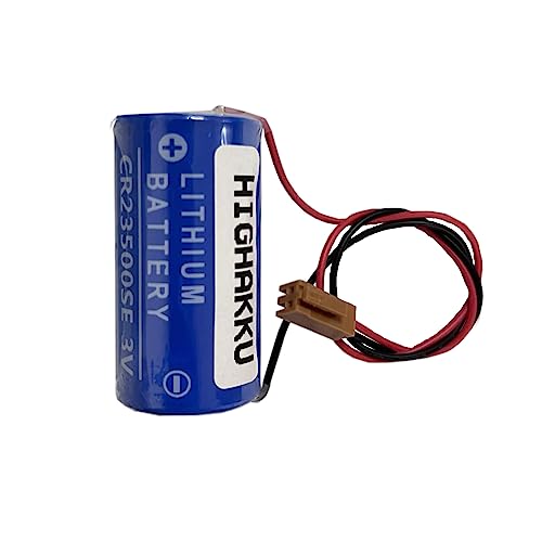 HIGHAKKU ݊ ɂƂ CR23500SE 3V Q7BAT 2Z09A with plug PLC industrial lithium obe[ (Brown Plugj