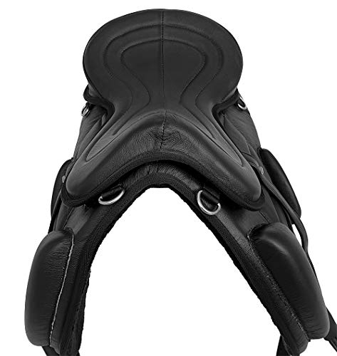 Foto von A&M Reitsport Baumloser Wanderreit Sattel Liberty aus Rindsleder Schwarz NEU+ Zubehör, Größe:18 Zoll