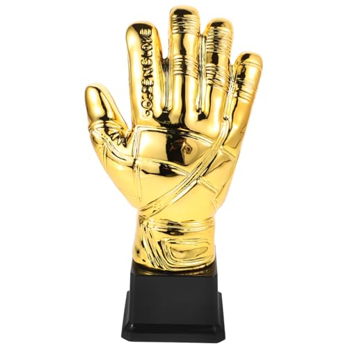 UPKOCH Trofeo Portiere Oro Unico Calcio Forma Trofeo Sportivo Decorativo per Competizioni Scuolari e Amatoriali Regalo Calcio Personalizzato