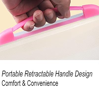 12x16.5 Portfolio A3 PP Plastic Transparent Oxford Cloth Edge Waterproof Pink 1 Pack