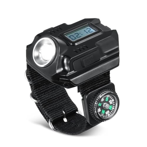 SUNDERPOWER Luz de muñeca recargable portátil, linterna táctica LED impermeable