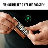 zestaw do pielęgnacji brody: BROOKLYN SOAP COMPANY Beard Brush do brody naturalne kosmetyki naturalne® wegańskie włosy - pomysł na prezent dla mężczyzn - stylizacja pełnej brody lub trzydniowej brody