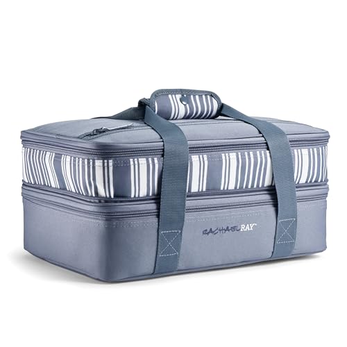Rachael Ray Expandable Insulated Casserole Carrier for Hot or Col...