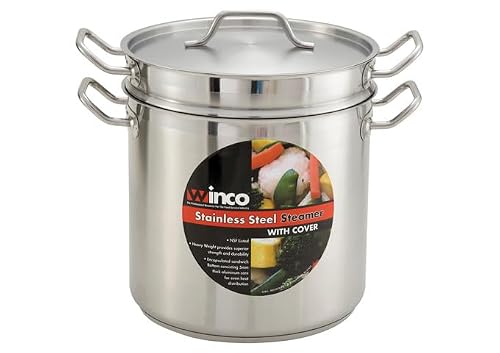 Winware Stainless 16 Quart Double Boiler with Cover
