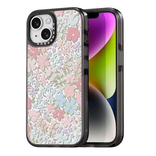 Rosarnnah for iPhone 14 Case Aesthetic Black, Pink Spring