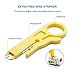 Punch Down Tool with 110/88 Blade & Network Wire Stripper, Multifunction Hook Tool for Telephone Impact Terminal Insertion and cat6a/cat6/cat5e/cat5 Cable