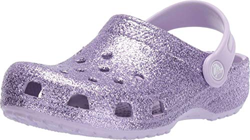 Image of Crocs Kids' Classic Glitter Clog, Lavender, 1 M US Little Kid