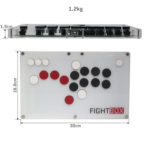 FightBox B10-PS4 All Button Leverless Arcade Fight Stick Game Controller Compatible With PC/PS3/PS4