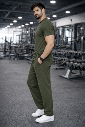 Image of Mack Jonney Men's Polyester Lycra Tracksuit | Lightweight Sports & Gym Wear | Comfortable Running & Training Track Suit for Men-MJ-184
