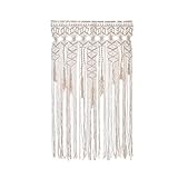 Tejido A Mano Tamaño De La Cortina De La único Puerta Del Macrame Tamaño Grande Bohemio Tapicería Hilo De Algodón Cortina De La Ventana De Punto Colgante De Pared Decoración Fondo Del Banquete De