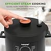 NutriChef Electric Pressure Cooker 6 Quart Capacity | 9 Function Digital Countertop Pressure Cooker | Adjustable Time & Temperature | Cook, Bake, Steam, Broil, Braise | 13.1 x 11.4 IN | Black