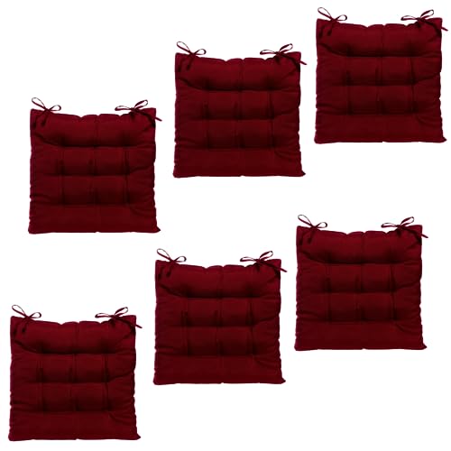 Kit 6 Peças Assento Futon Oxford Liso 40cmx40cm (Vinho)