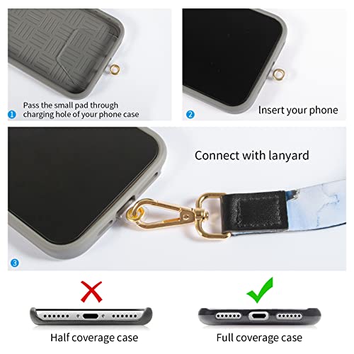 Dutyway Wrist Key Lanyard, Marble Key Hand Wrist Strap, Wristlet Strap For Phone, Keychain For Car Keys Women,Short Key Lanyard, Car Key Holder For Women Men (4-Piece Set) (Marble) #TOP1