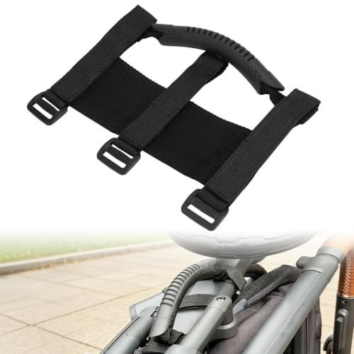Upgraded Stroller Carry Handle, Easy Lift Assist Carry Strap with Hook-and-Loop Fastener Extended to 10.6 Inches, Fold-Friendly Design for UPPAbaby and Most Major Strollers