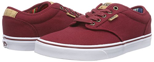 Image of Vans M Atwood Deluxe, Men's Low-Top Sneakers, Red ((10 Oz Canvas) BIK, 7.5 UK (41 EU)
