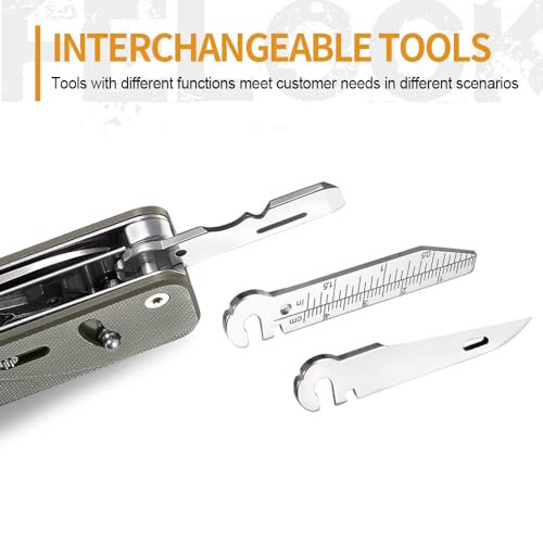 Image of ROXON S505G Flex Shears-Modular Design Multitool with Fixed Big Scissor-Interchangeable Blade of BA01-BA17 & Changeable Implements of FT01-FT12(Green)