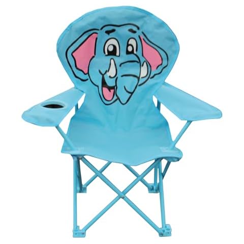 Quest Kids Elephant Folding Chair with Cup Holder Cover