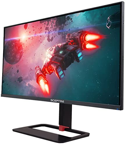 Sceptre 32 Inch Qhd Ips Monitor Hdr400 2560X1440 Displayport Up To 144Hz 1Ms 120% Srgb Height Adjustable, Build-In Speakers Gunmetal Black (E325B-Qpn168) #TOP5