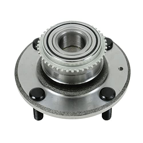 Image of TRQ Rear Left and Right Wheel Bearing and Hub Assembly Set 2 Piece Compatible with 02-03 Mitsubishi Lancer LS OZ Rally 2004 Lancer Sportback Without ABS Brakes 2005 OZ Rally