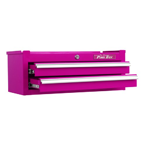 The Original Pink Box PB2602IC 26-Inch 2-Drawer 18G Steel Intermediate Tool Chest, Pink