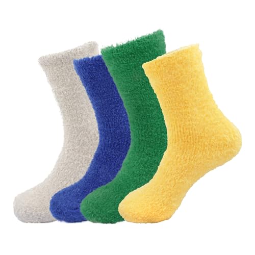 Image of BambooMN Women's Super Soft and Cozy Feather Light Fuzzy Socks - Multiple Color Options - Two Sizes - Value Packs