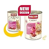animonda Carny Katzen Nassfutter, Sorten Mix 'Kräftige Variation' (12 x 400g), getreidefreies Katzennassfutter ohne Zucker für ausgewachsene Katzen mit frischen fleischigen Zutaten