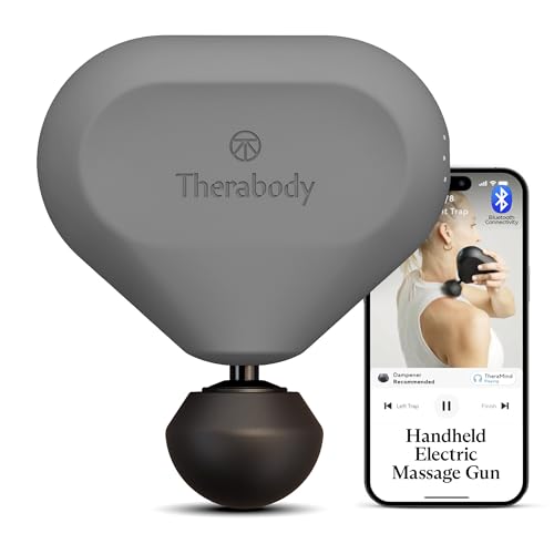 TheraGun Therabody Mini (2nd Gen) Massage Gun - Portable Massage Therapy for Relief Anytime, Anywhere – Includes 1 Standard Ball Attachment – Gray