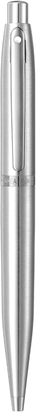 Sheaffer VFM 9426 Brushed Chrome Ballpoint Pen With Chrome Trim | Premium Silver Ballpen