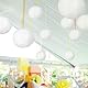Encham Lampenschirm Gerippter Papierlaterne runde Lampion 30 cm 12 Deko für Party Garten Hochzeit Geburtstage Dekoration