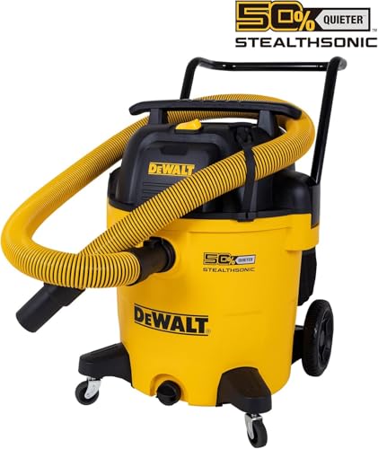 Image of DEWALT 16 Gallon STEALTHSONIC Poly Wet /Dry Vacuum, DXV16P-QTA Noise Reduction Vac, Heavy Duty Shop Vacuum for Jobsite /Workshop, Reduce Motor Noise, Yellow