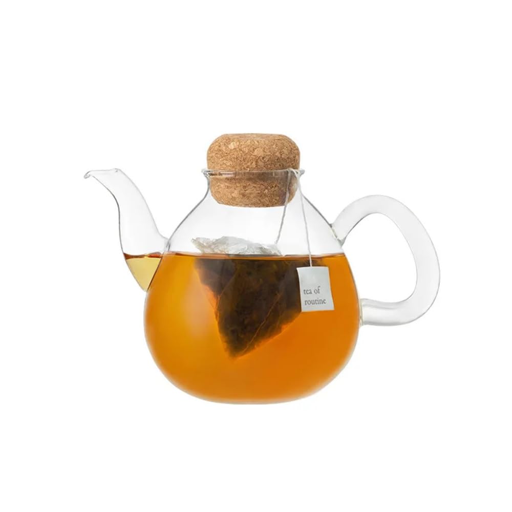 Théière en verre pour thé vert avec infuseur amovible 450ml