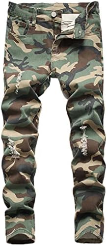 Boy's Skinny Fit Ripped Destroyed Distressed Stretch Slim Jeans Pants