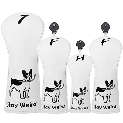Housse de golf en cuir PU chiot Aislor pour bois et hybride sur le parcours