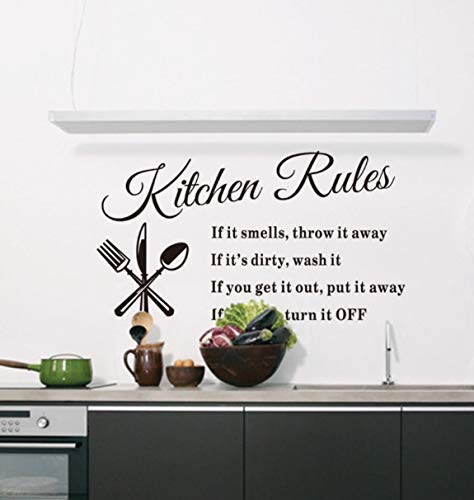 Tatuaggi Da Parete Cucina Regole Della Cucina Regole Della Cucina Sala Da Pranzo Buon Appetito Adesivo Da Parete Della Cucina Adesivo Da Parete Del Tatuaggio Adesivo Murale Ws22e - Italia