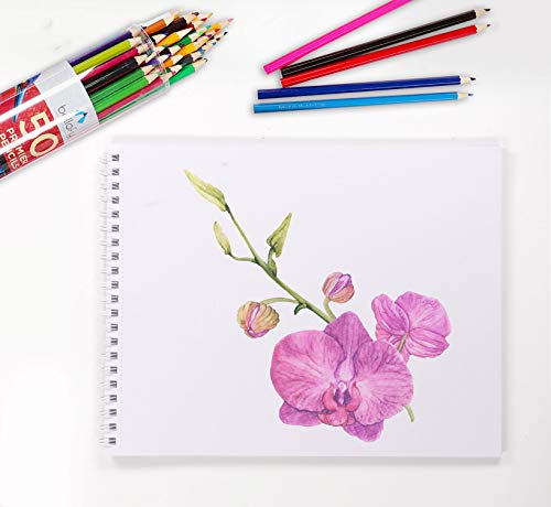 image for Bellofy 2 x Large Mixed Media Sketchbook 11x14 Inch - Art Paper Pads, 