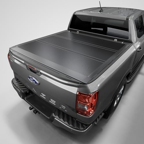 Image of Tutel Low Profile Hard Shell Folding Truck Bed Tonneau Cover|Fits 2019-2023 Ford Ranger 5'1 inch Bed (61 inch) - TTLTMLPT032
