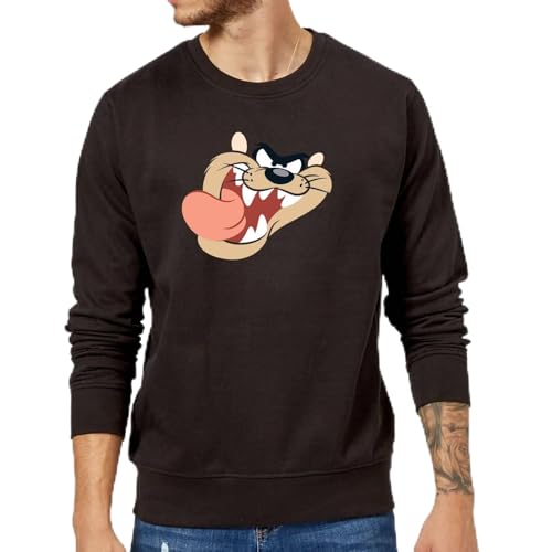 Image of Zavvi Looney Tunes Tasmanian Devil Face Sweatshirt - Black XXL