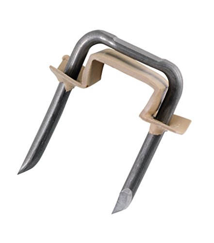 Gardner Bender MSI-75 Insulated Metal Staple, 9/16 In Crown, Steel, Tan, 50 Pack