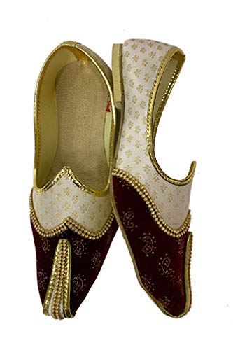 POPIN Maroon\u0026White Velvet Printed 