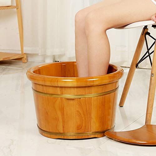 Spa de pies de madera con tapa 26 cm natural miniatura 3