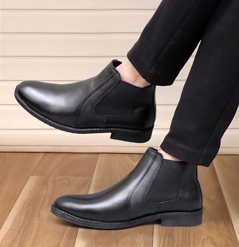 Image of ARAMISH Men's Genuine Leather Chelsea Boots