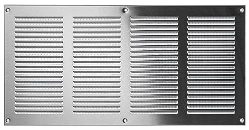 Steinberg14 Grille d'Aération Rectangulaire 400x200mm - Acier Inoxydable Grille de