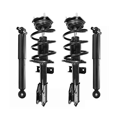 COMPLETESTRUTS - Front Complete Strut Assemblies with Coil Springs and Rear Shock Absorbers Replacement for 2009-2012 Chevrolet Traverse - Set of 4