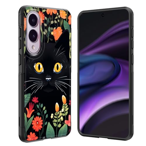 GFEWYTJYJ for Galaxy S25 Edge Case,[10 FT Military Grade Drop Protection] Non-Slip Heavy Duty Shockproof Phone Case for Samsung Galaxy S25 Edge 2025,Cute Black Cats - image 1